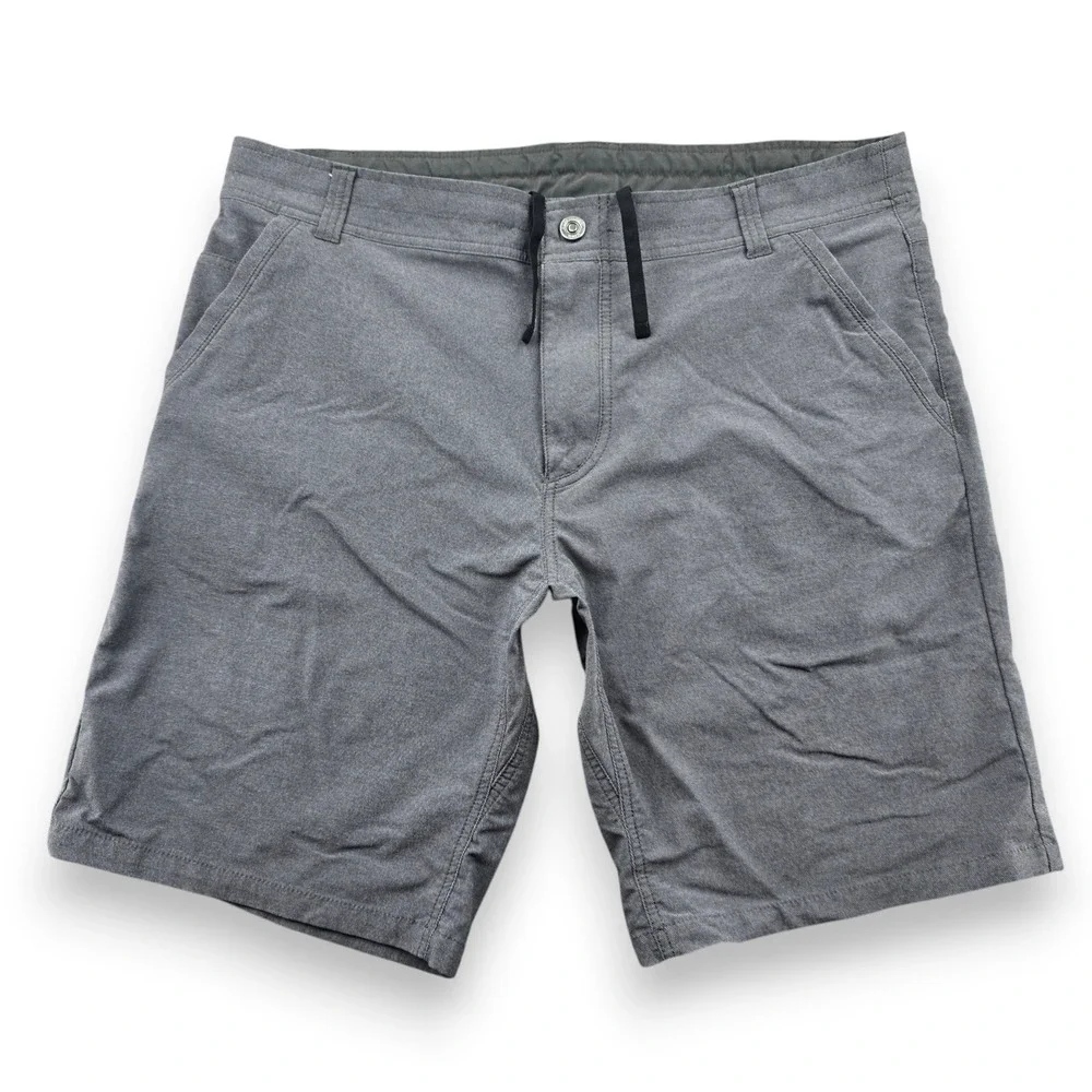 Kuhl Mens Hybrid Shorts Size 38 Gray Quick Dry Hiking Outdoor Drawstring Pockets
